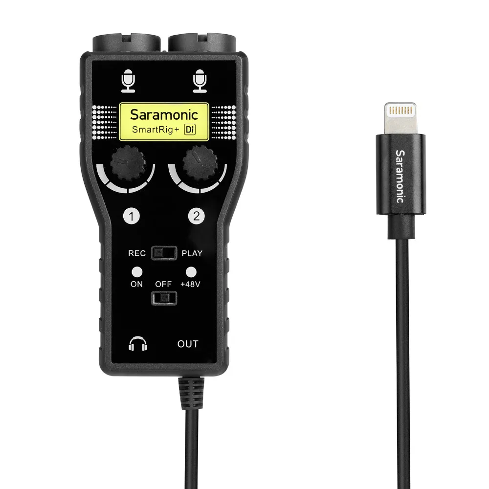 

Saramonic SmartRig+ Di XLR Microphone & 6.3mm Guitar Interface with MFi Certified Lightning Connector for iPhone 7 7s 8 X