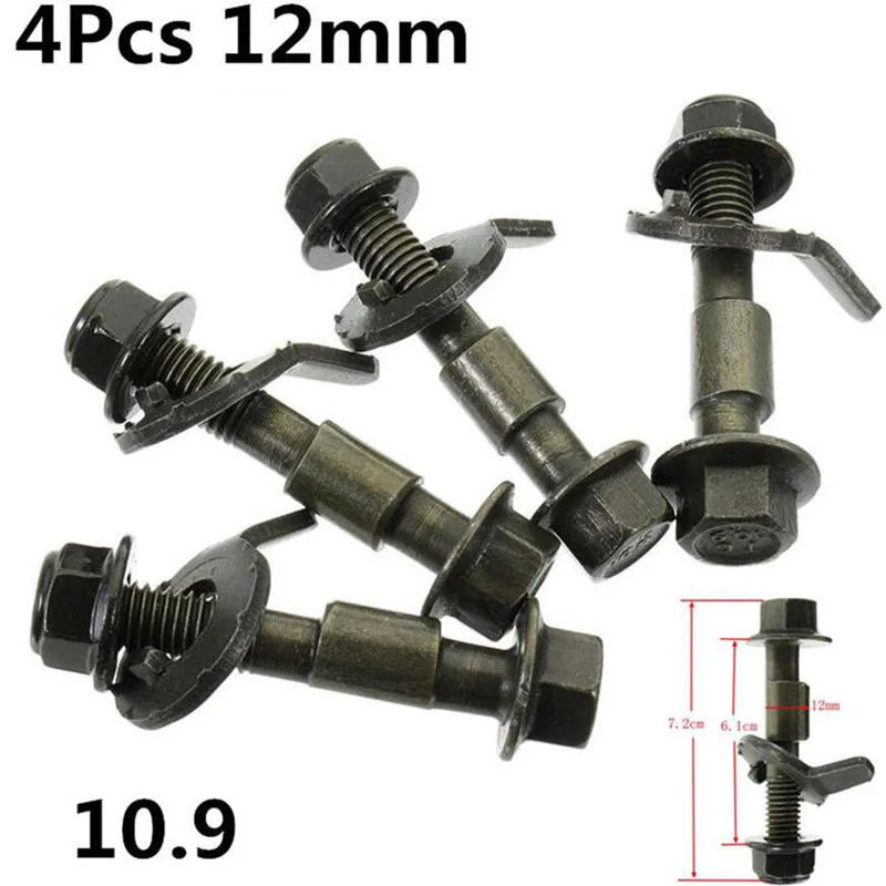 

Y1G 4pcs/set 12mm Wheel Alignment Camber Bolt 10.9 Eccentric Adjustment Screw Car repair Tools
