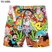 YX девушка дропшиппинг летние новые стильные мужские шорты супер Марио Смешные лекарственные 3D печатные мужские/женские повседневные шорты