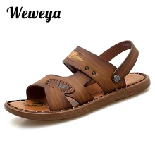 Weweya/Коллекция года; брендовые пляжные сандалии; летние мягкие мужские сандалии; обувь для мужчин; красивые пляжные повседневные качественные прогулочные сандалии; размеры 38-44