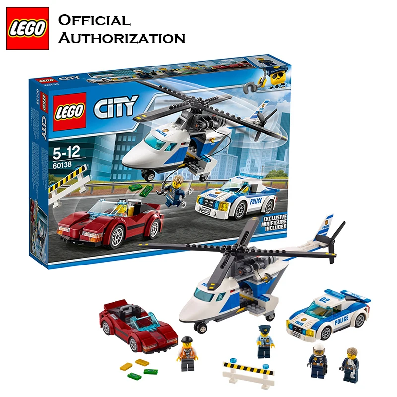 

Genuine Lego Building Blocks Police Toy City Series Compatible Building Educational legoBlocks High Speed Catch Gift Toy