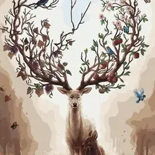 6118 олень дерево абстрактная мечта-краска комплекты номеров для взрослых DIY