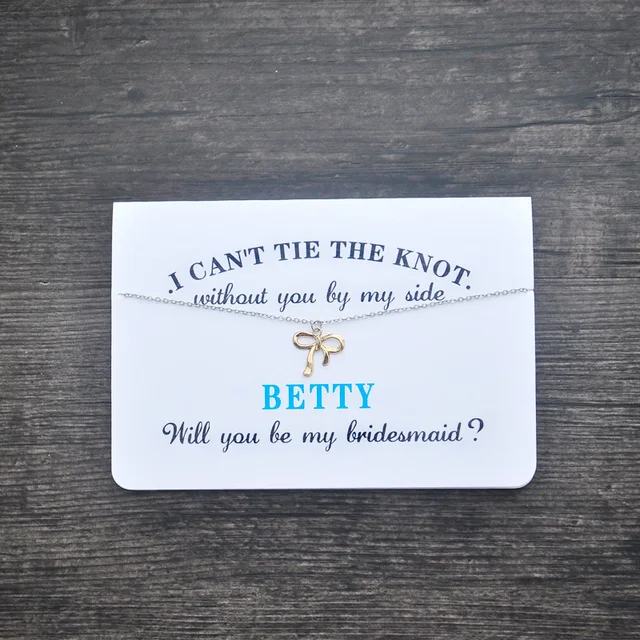 bridesmaid card bridesmaid necklace will you be my bridesmaid