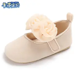 Для маленьких девочек цветы принцесса Обувь мягкая подошва Обувь для младенцев новорожденных хлопок для малышей Обувь для малышей 3 цвета