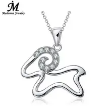 High Quality Luxury CZ silver Aries Pendant Women Jewelry Wholesale Cute Small Sheep Silver Plate Charm Child Jewelry