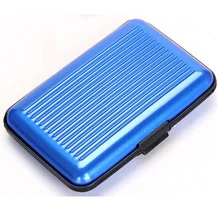 Women&Men Wallets Trendy Aluminum Metal Wallet Business Credit Card Holder Case Anti RFID ID Card Box Cartao For Unisex