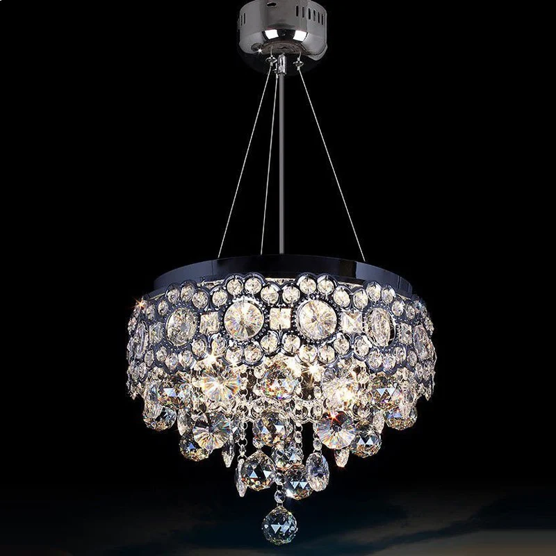 Modern Led Crystal Chandeliers Lighting K9 Crystal Pendant Lamps Dinging Room Light Fixture Lustre Lumniare Restaurant