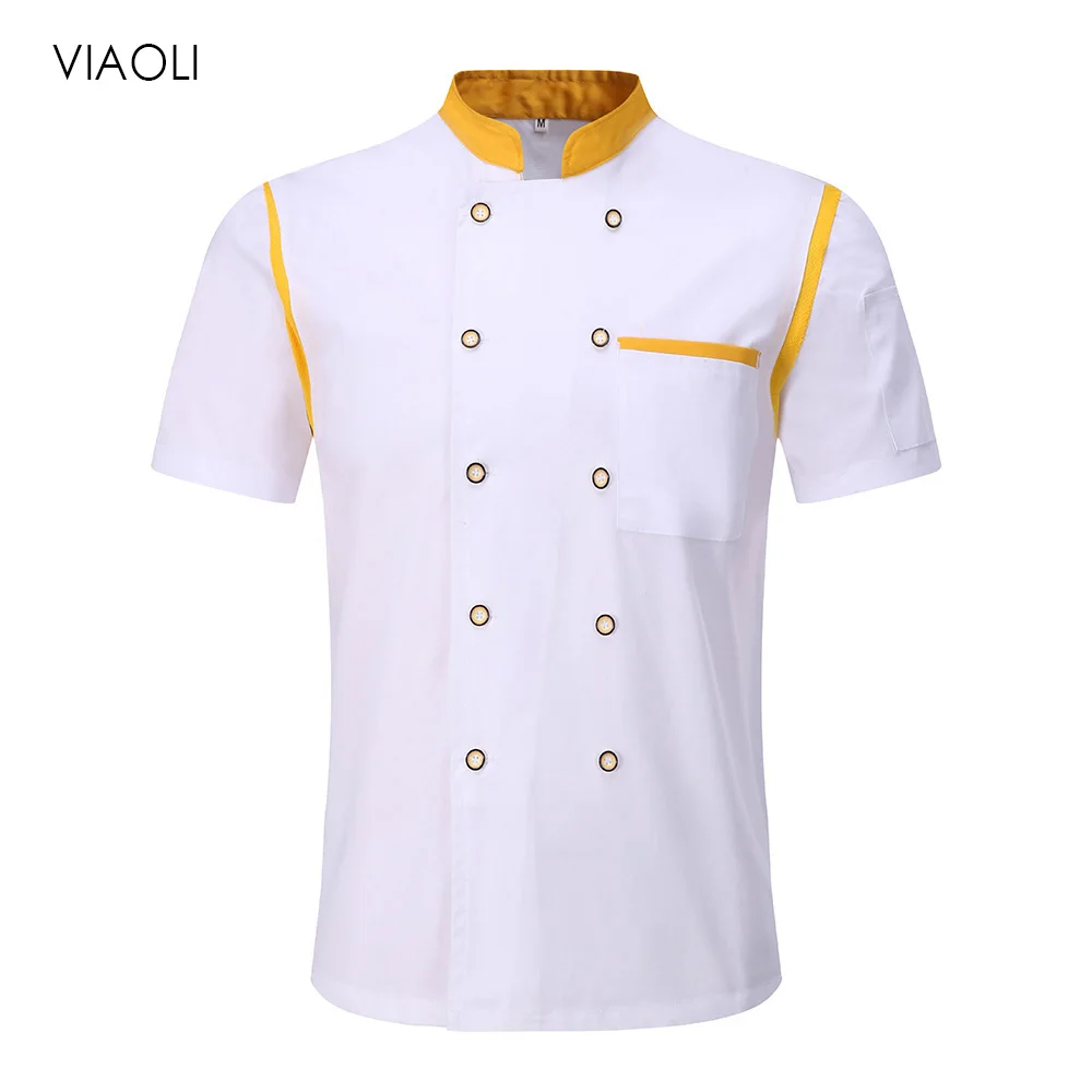 

wholesale Unisex Chef Jackets Hotel Kitchen restaurant uniforms shirts Catering Chef's work clothes Cafe waitress chef uniform