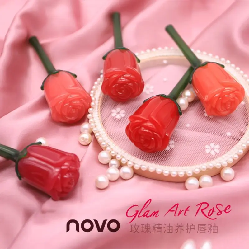 2019 New Makeup Long-lasting Rose Petal Styling Gloss Matte Lip Gloss Liquid Moisturizing Lip Balm Scrub Lipstick Lasting Sexy