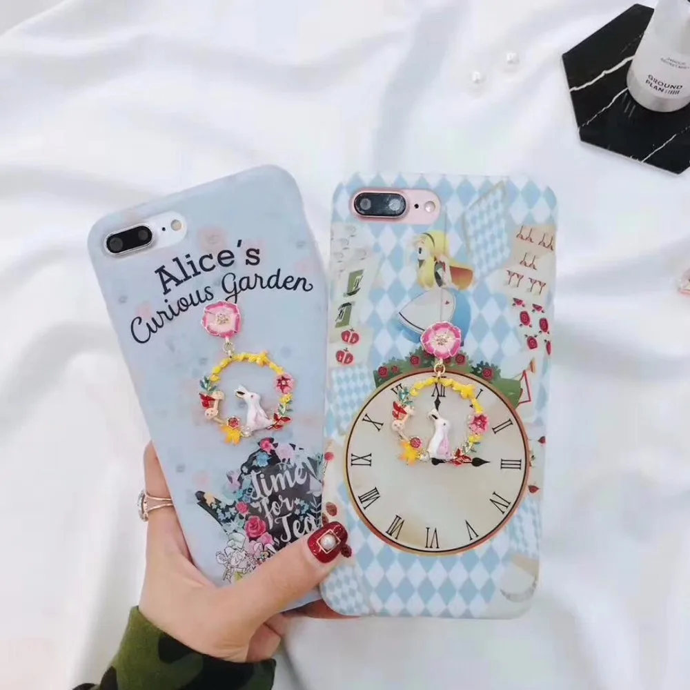 PGSD Simple fashion Alice wreath Mobile phone shell for iphoneXS MAX XR apple7/8Plus 6s Soft silica gel case protect back cove |