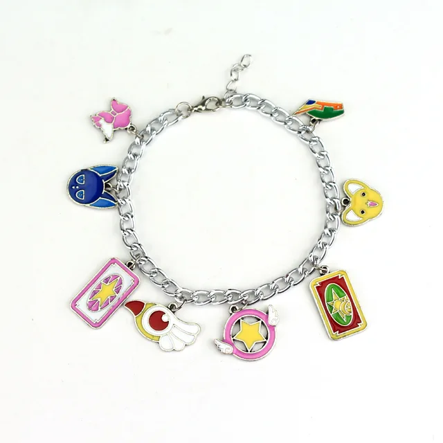 Anime Sailor Moon Shielded Star Chain Charms Bracelets Bangle Anime Sailor Moon Shielded Star Chain Charms Bracelets Bangle Cardcaptor Sakura Magic S Stars Pentacle