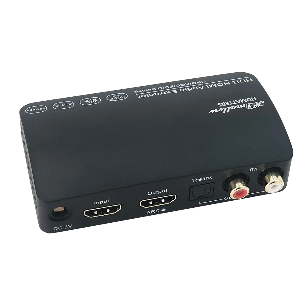UHD HDMI 2 0 аудио экстрактор сплиттер to Toslink 5.1CH Аудио конвертер 4K 60 Гц HDCP HDR для PS4