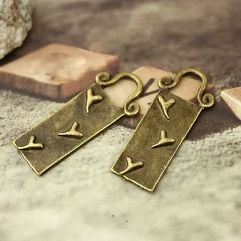 

Free shipping!!!bronze Tone reticule Charm Pendants 36x18mm