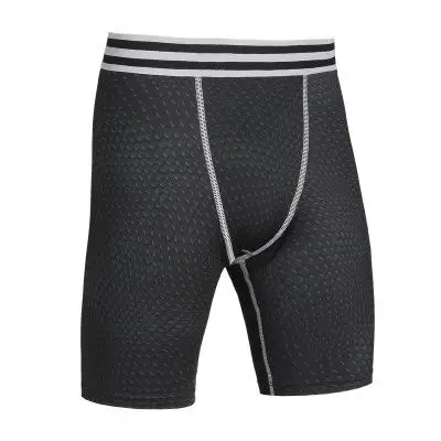 Ganyanr брендовый колготки для бега мужские фитнес спортивные Леггинсы Короткие штаны для йоги баскетбольные тренировочные Компрессионные шорты для занятий спортом - Цвет: Black with grey