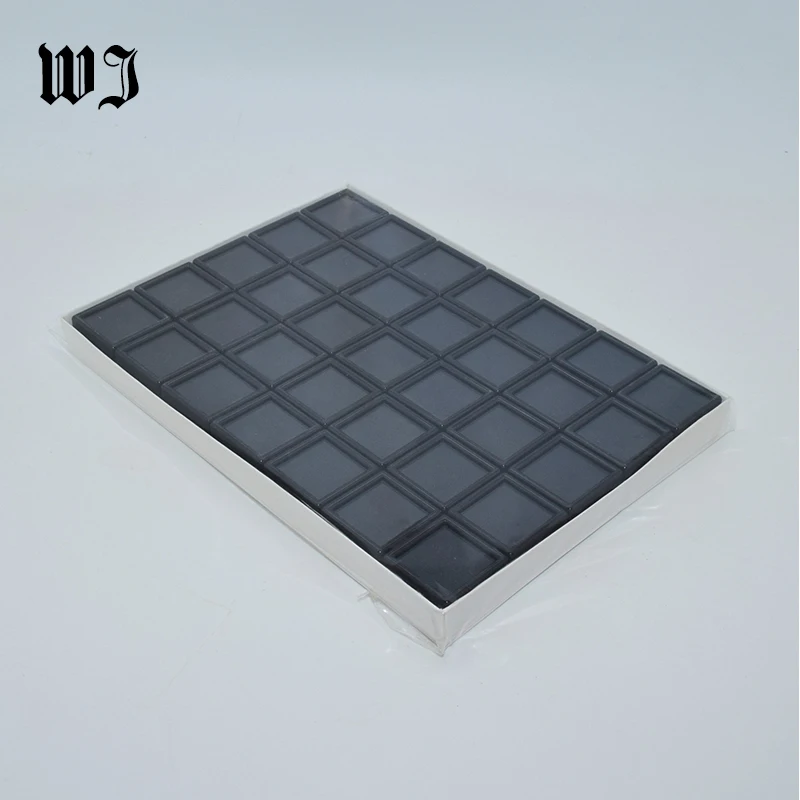 Wholesale Gemstnes iamonds Boxes Loose Diamond Jewelry Display Case Holder Gem Show Storage Container Box Plastic White & Black Jewelry Packaging