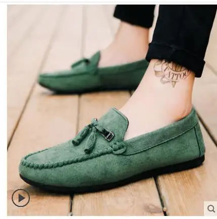 

Summer new style leisure shoes trend men's shoes bean beans shoes lazy people pedal breathable soft driving social guy shoes