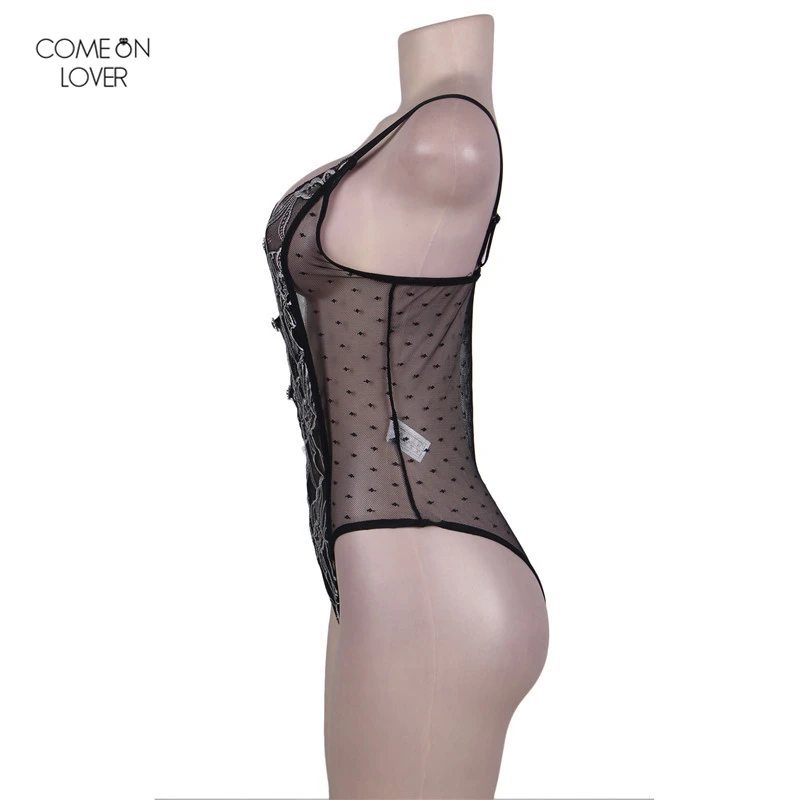 Comeonlover Холтер Плюс Размеры Тедди с кружева вышивка тела Feminino Verao дамы комбинезоны