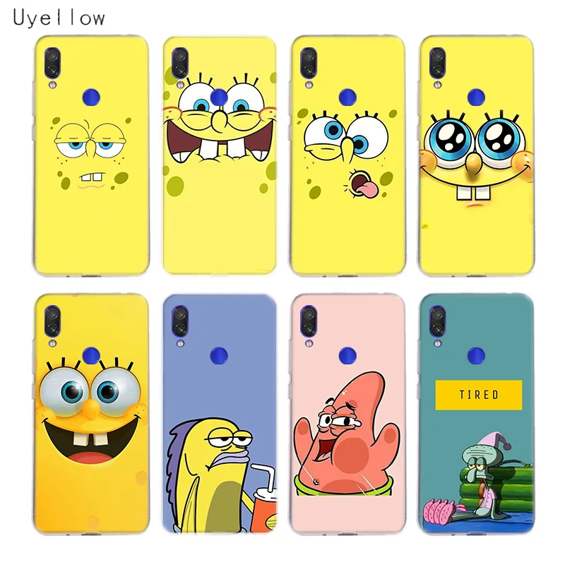 

Uyellow SpongeBob SquarePans TPU Case For Redmi S2 Note 4 5 6 7 7S 4X 5 5A 5P 6 6A 7 7A Y3 For Xiaomi F1 8 lite 9 SE 5X 6X Cover