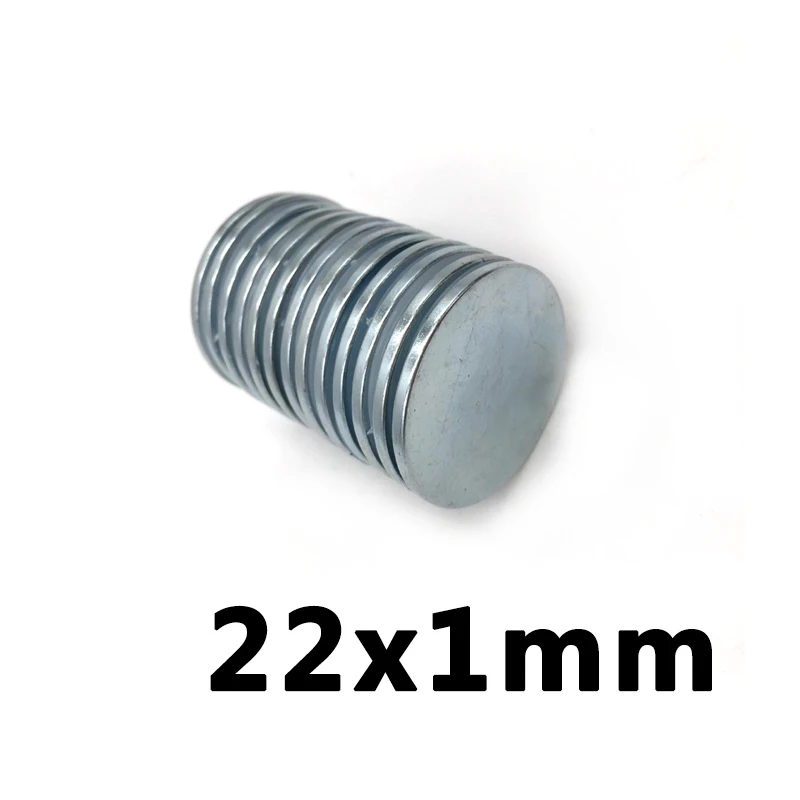 

20/50/100 PCS Strong Round Dia. 22*1mm N35 Rare Earth Neodymium MagnetFridge Neodimio Imanes 22x1 MM