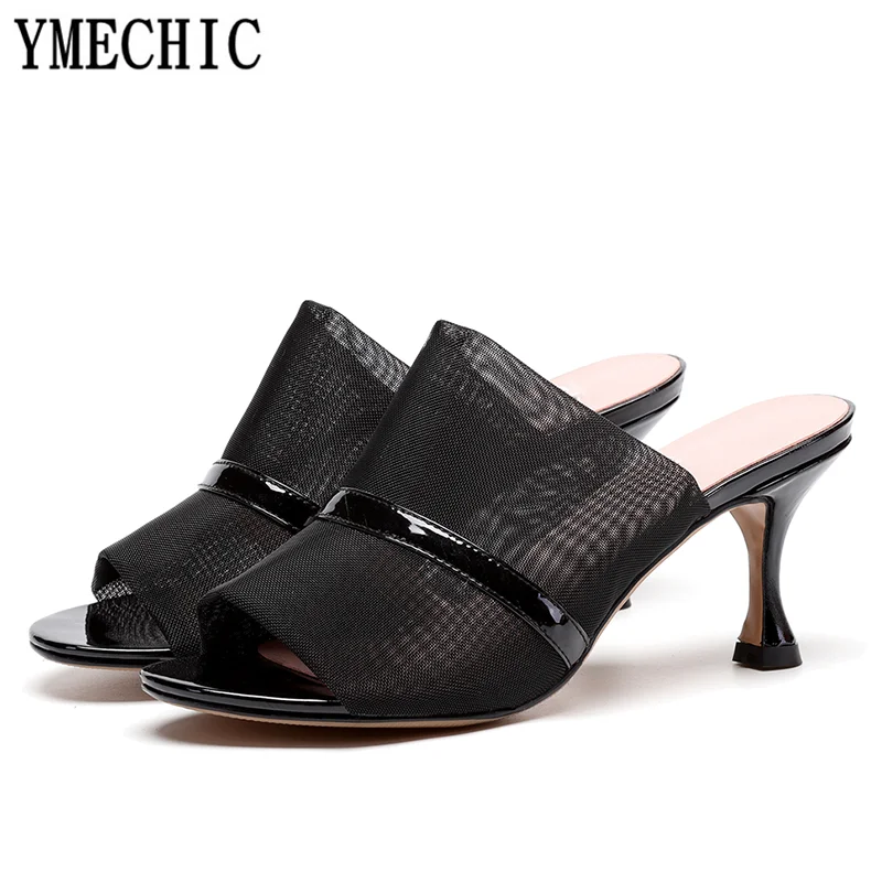 Ymechic 2018 модные пикантные женские Открытый носок сетки с узким ремешком тонкие