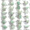 50pcs Mixed Lot Natural Green Aventurine Stone Rings For Women Fahion Jewelry 1