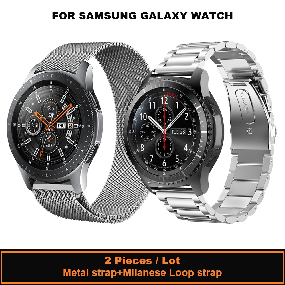 22 мм 20 мм Универсальная Миланская петля для samsung Galaxy Watch gear S3 S2 ремешок для HUAWEI GT/Garmin Vivoactive 3/Amazfit BIP