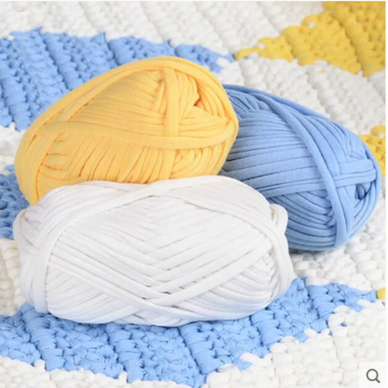 

3 balls/lot Soft Thick Yarn For hand Knitting Carpet Hot Sale Handbag Big Crochet Cloth Fancy Mop yarn for crochet basket bgs