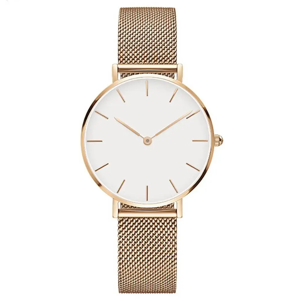 Relojes Mujer, люксовый бренд, женские часы, минималистичный стиль, твердый циферблат, унисекс, часы, часы, подарок, сетка, стальная полоса, кварцевые часы# W - Цвет: C