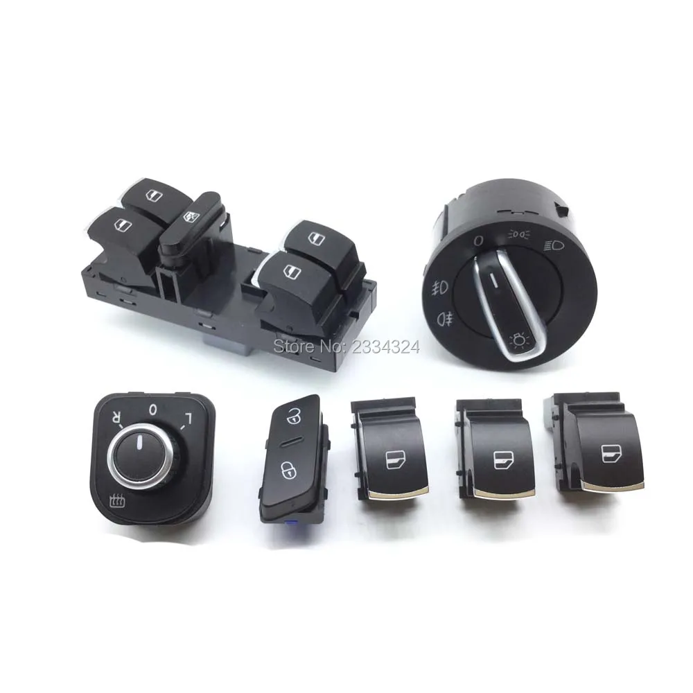 Window Headlight Mirror Door Control Switch For VW Gti Jetta Golf MK5 6