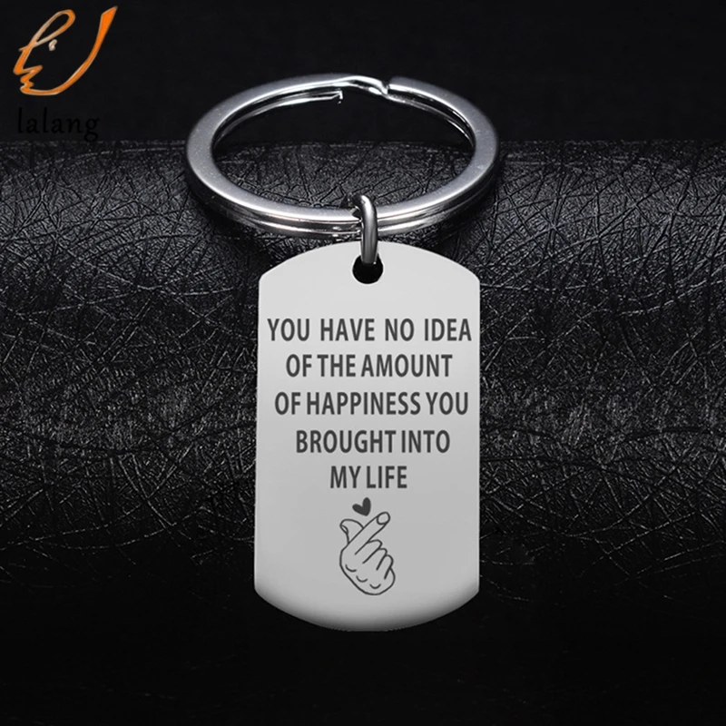 Creative Keyring YOU HAVE NO IDEA OF THE AMOUNT Stainless Steel Pendant Lettering Key Chain To Best Friends Gift