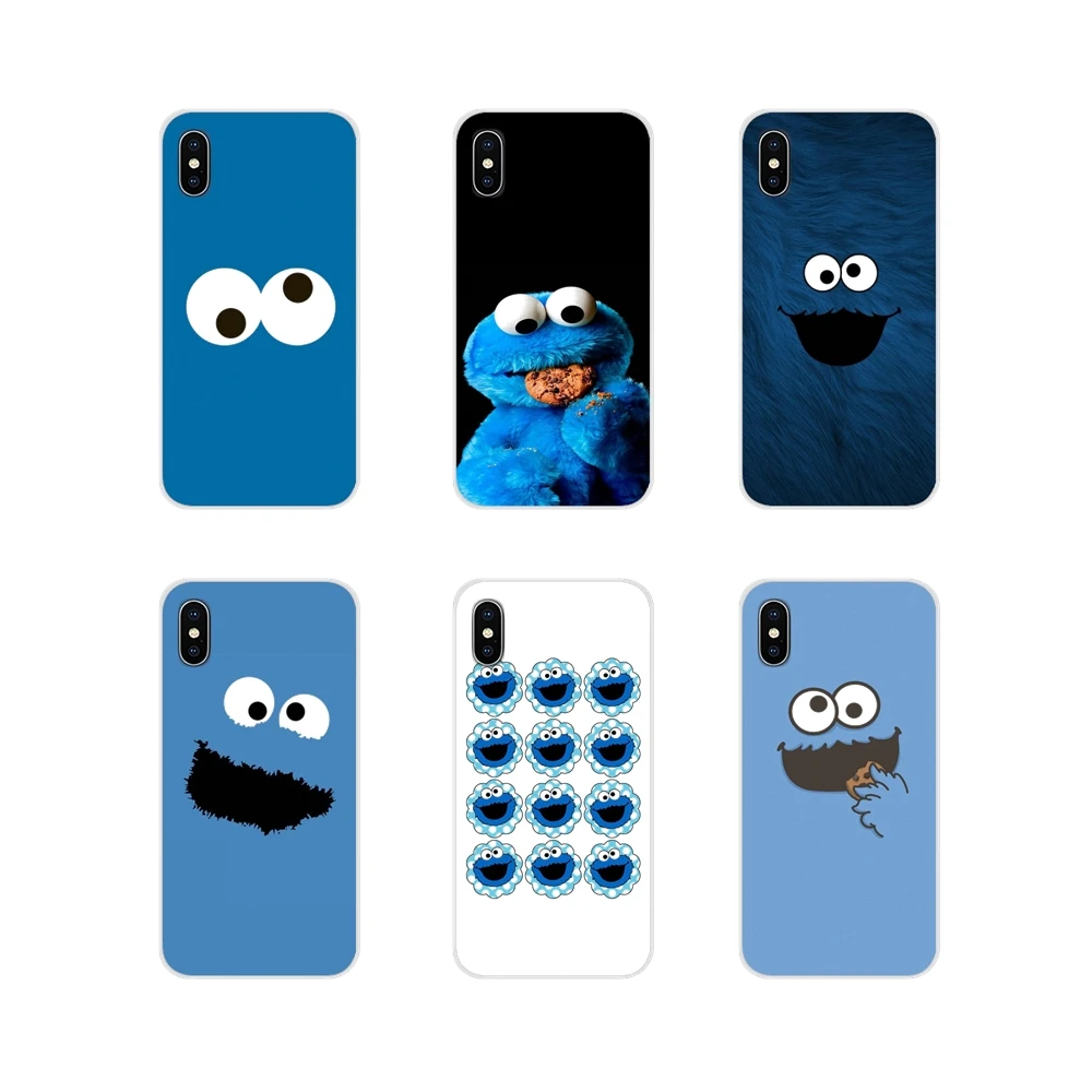 

For Xiaomi Redmi 4A S2 Note 3 3S 4 4X 5 Plus 6 7 6A Pro Pocophone F1 Accessories Phone Shell Covers funny cartoon cookie monster