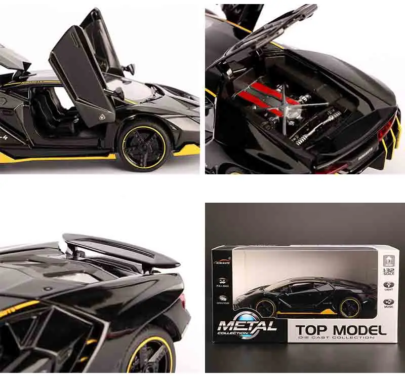 1:32 Aventador LP770 4 литые под давлением Автомобили Модель игрушки выдвижной Свет Звук