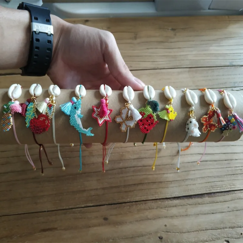 

Go2boho MIYUKI Bracelet Shell Bracelets Animal Fruit Charm Pulseira Delica Beads Friendship Women Jewelry Colorful Handmade Gift