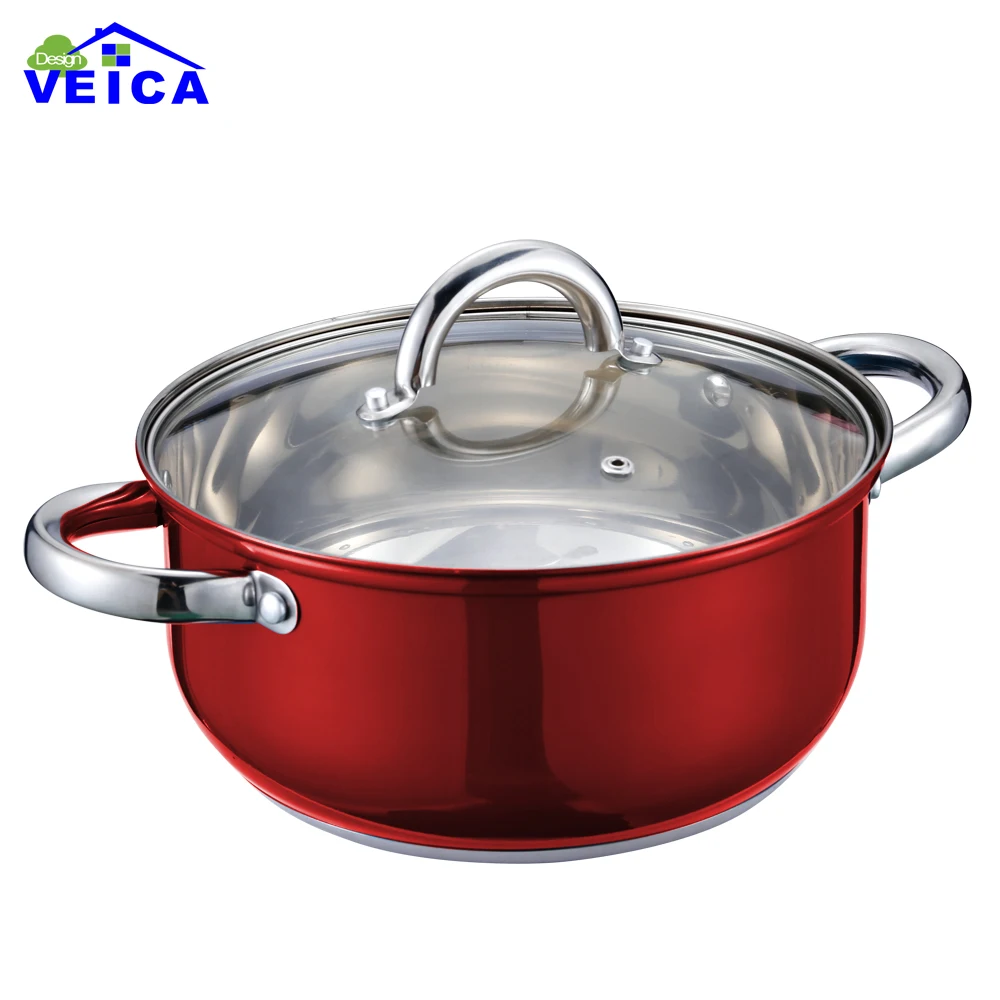22cm Stainless Steel Cooking Pot Stockpot Gas Induction Cooker Soup