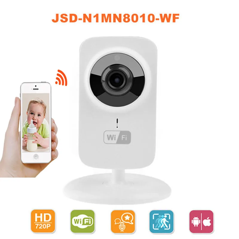 

Jshida HD 720P Mini Wifi IP Camera Wireless P2P Baby Monitor Network CCTV Security Camera Home Mobile Remote CMOS Detector