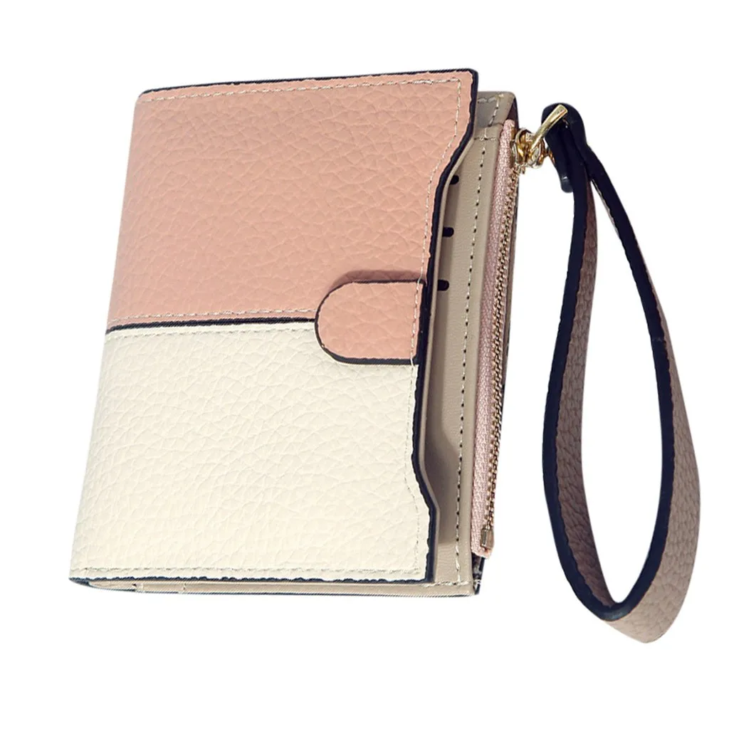 

Maison Fabre 2019 Women's Wallet Short Fashion Pebbles Pattern two-color Stitching Zipper Clutch Ladies Purses Card Holder Ja18