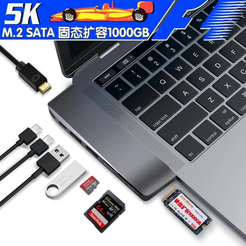 

LTGEM Type-C USB 3.0 USB 2.0 HUB Multi USB Adapter for MacBook Pro Samsung Note/S8/S9 Type C Converter