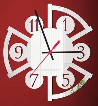 

MEYA 3D Decorative Mirror Wall Clock Sticker, DIY Decorative Mirror Sticker, Wall Mirror Clock Decal