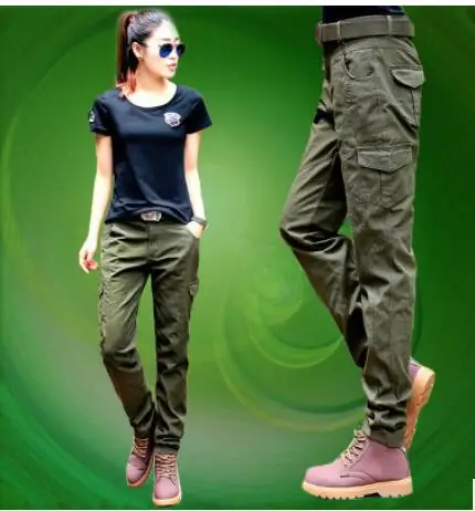 Pantalones Del Cargo Mujeres Militar Camuflaje Renyvtil Fuera Verde 2017 Sudor Algodón Las Para 100 Cintura Ejército Moda Elástica Suelta Nuevas 0Sf0xvwgq