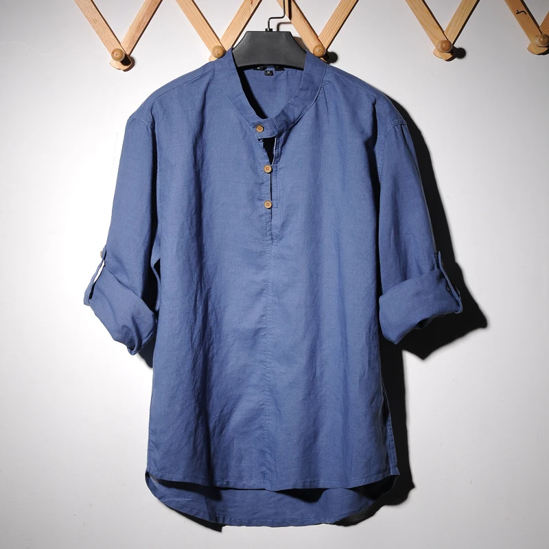mandarin collar casual shirts