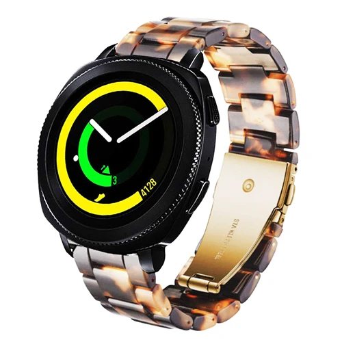 20 мм ремешок для часов из смолы для samsung galaxy watch active 2 S2 classic galaxy 42 мм ремешок amazfit GTR 42 мм браслет amazfit bip - Цвет ремешка: Dark honey