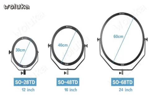 Falconeyes Led 사진 빛 라운드 케이크 소프트 라이트 필름 비디오 라이브 방송 채우기 빛 어린이 램프 SO-68TD CD50 T06