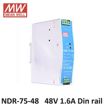 

48V DC laboratory power supply MEAN WELL NDR-75-48 Single Output 75W 48V 1.6A Industrial DIN Rail Mounted Meanwell Power Supply