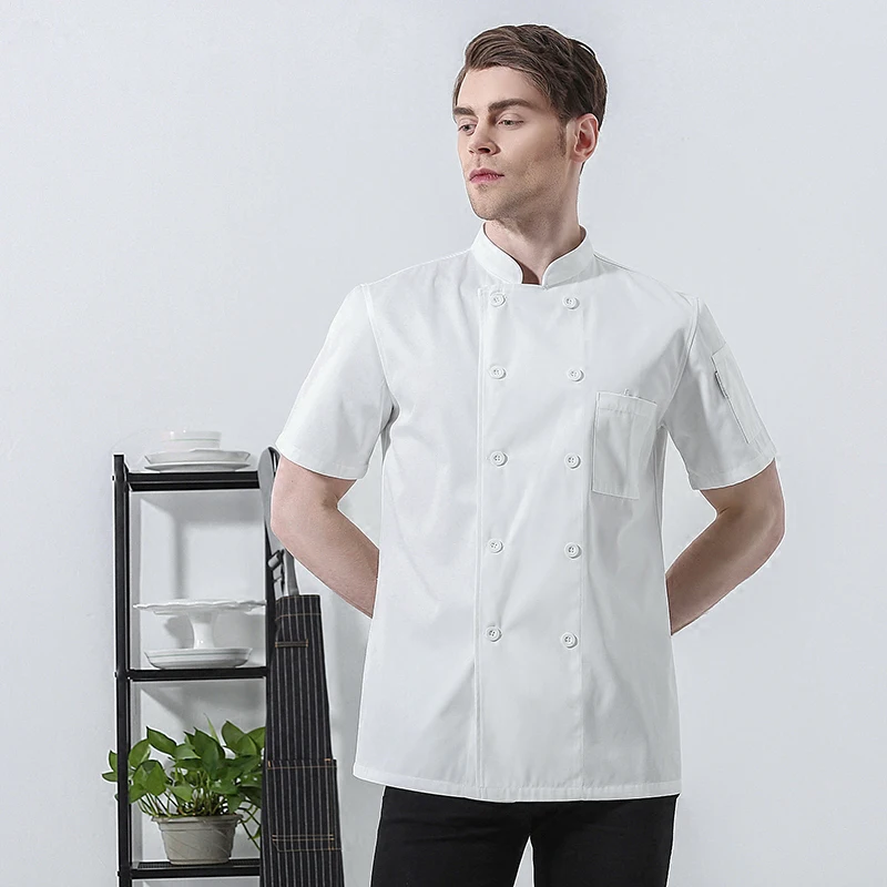 NiaaHinn summer thin food service workers clothing short sleeved chef