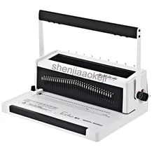 W200PRO iron ring binding machine text tender wire binding machine double coil full pumping knife binding machine A4 size 1pc