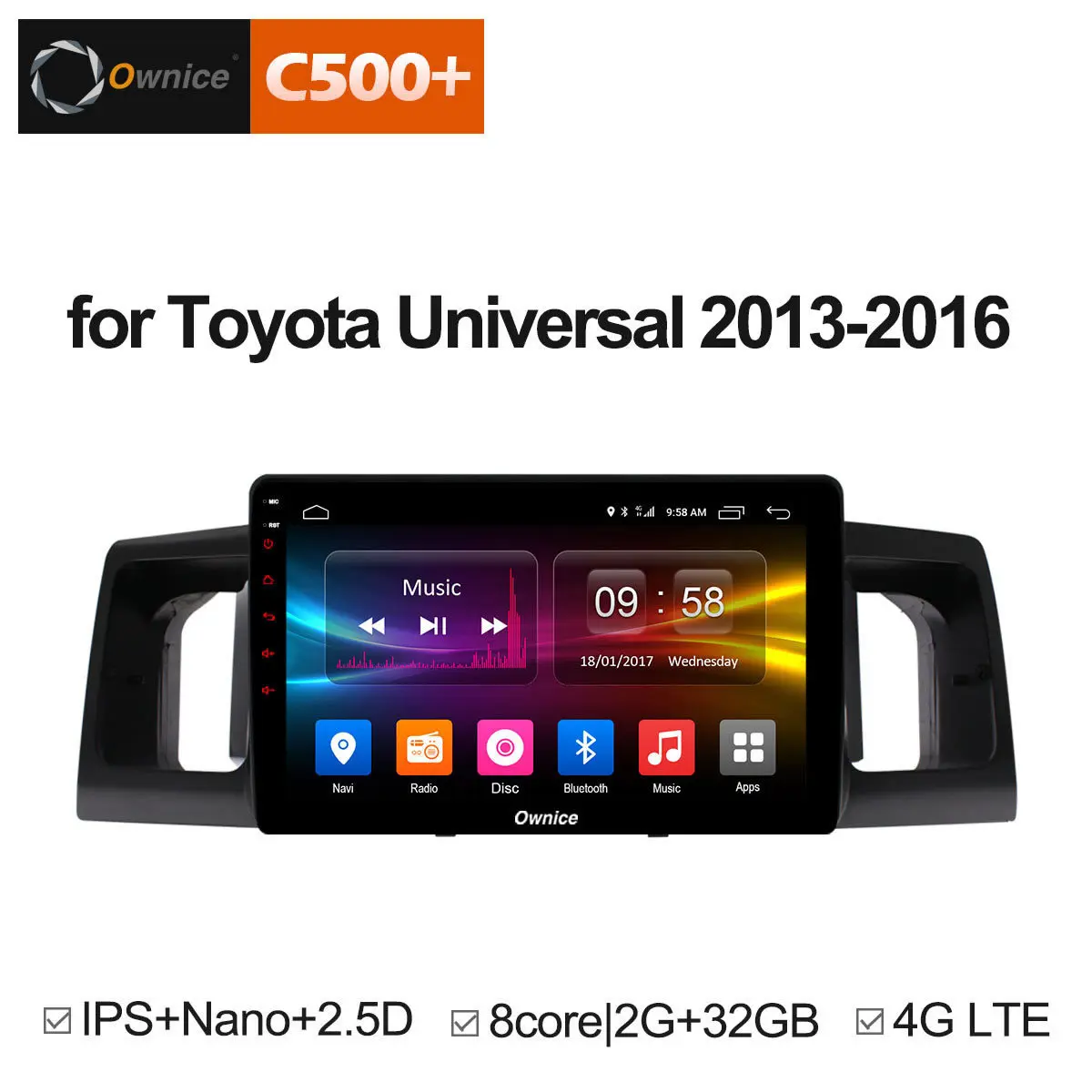 Cheap android 8.1 for toyota universal 2007 2008 2009 2010 2011 2012 2013 2014 2015 2016 Car Radio DVD Multimedia player 4G LTE DAB+ 1