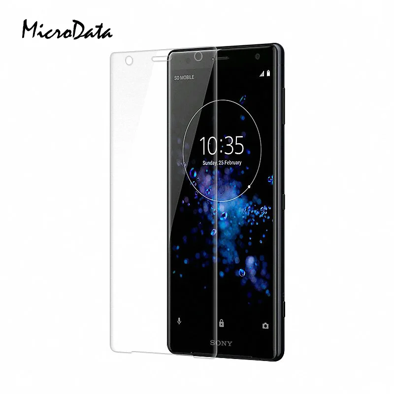 MicroData 3D Curved Full Coverage Tempered Glass For Sony XZ3 Tranparent Screen Protector Protective Front Film Xperia | Мобильные