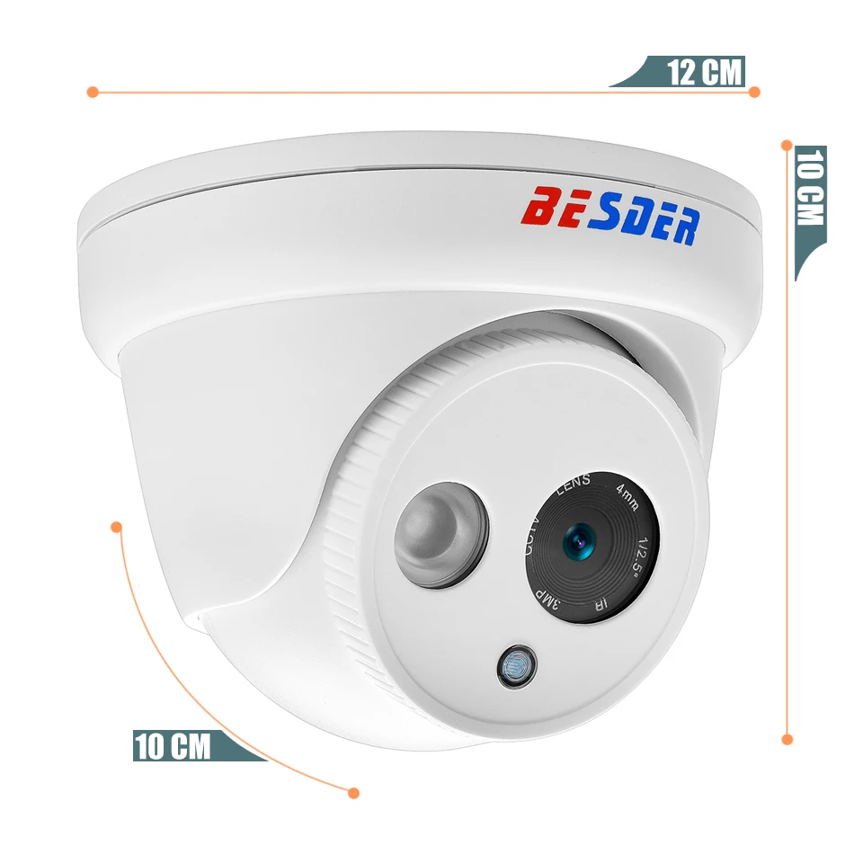 Besder HD 720P 960P 1080P IP камера DC12V POE48V ONVIF P2P Email Alam ночное видение CCTV Домашняя безопасность IP Cam сеть XMEye View