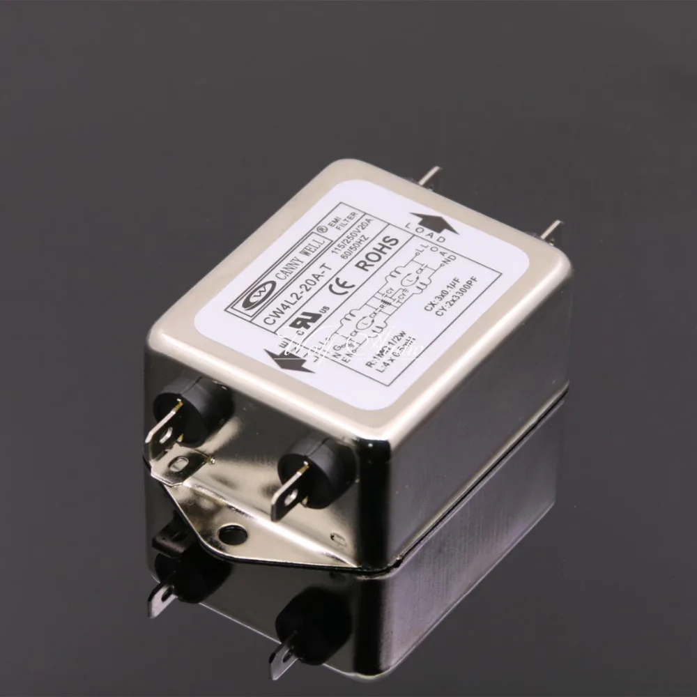 

1pcs Power Socket CANNY WELL EMI Power Filter CW4L2 10A 20A T Enhanced Filter AC110V-250V
