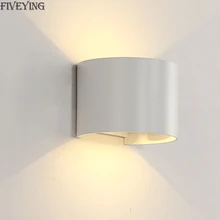 Водонепроницаемый современный светодиодный алюминиевый настенный светильник 6 Вт 12 Вт вверх/вниз настенный светильник для наружной и внутренней подсветки декоративный свет AC220V/110 V